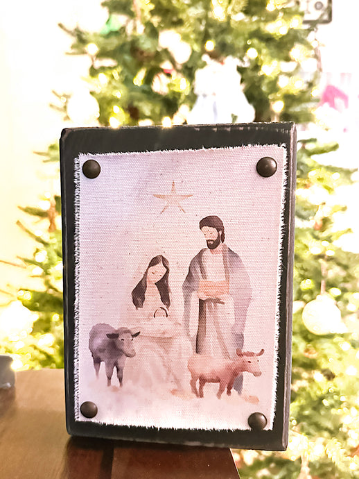 Canvas Print Wood Block