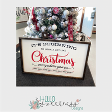 “It’s beginning to look a lot like Christmas” sign