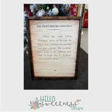“The night before Christmas” Holiday sign