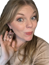 Highland Cow Earrings hearts bandana
