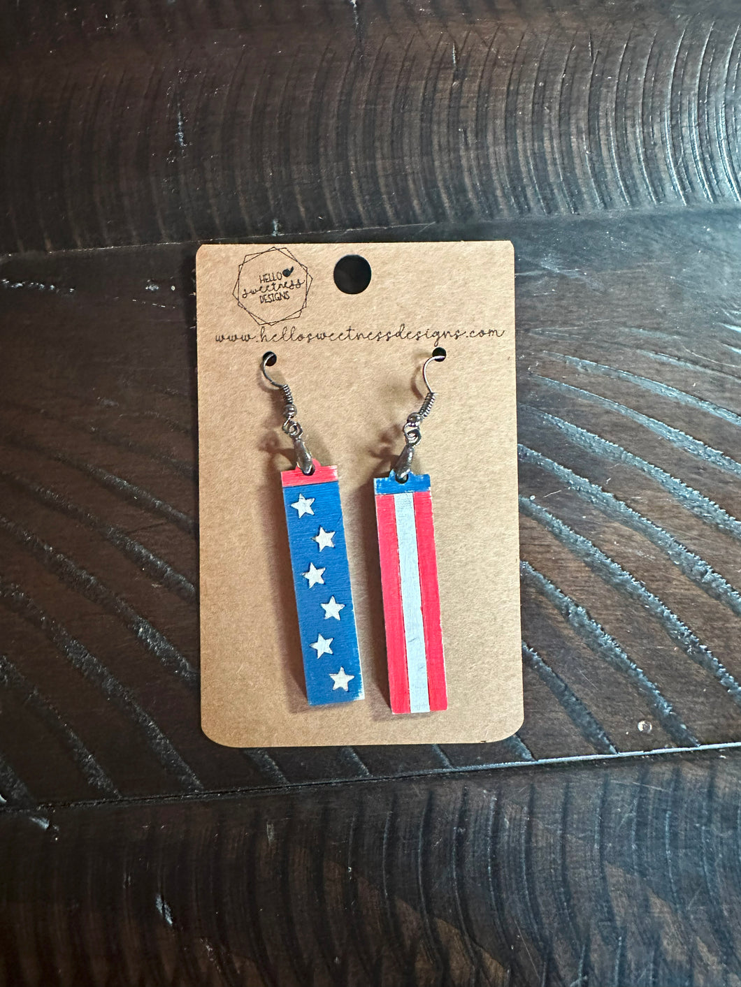 Stars and Stripes Patriotic Earrings
