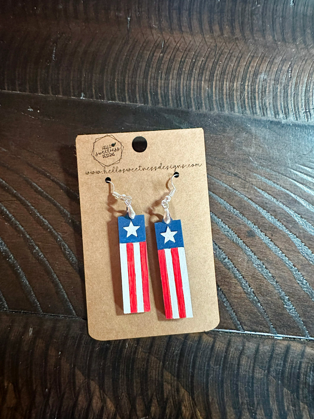 American Flag Patriotic Earrings
