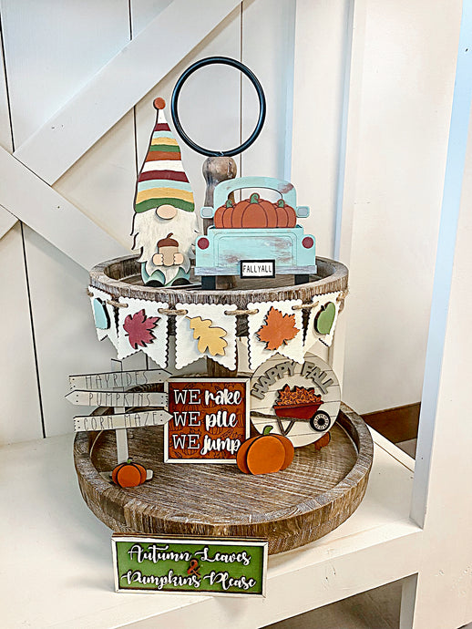 Fall Tiered Tray Set