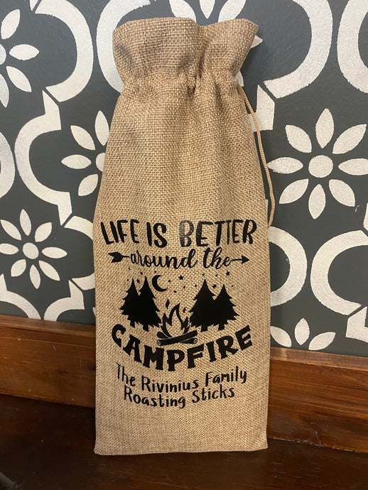 Burlap Sack for Telescoping S'more Stick