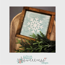Square snowflake holiday sign