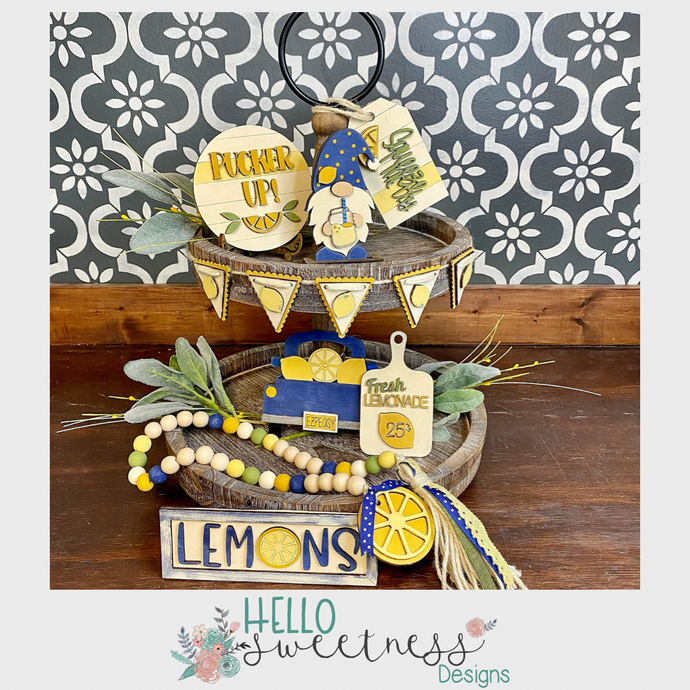 Lemon Tiered Tray Set