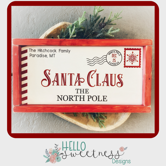 Letter to Santa Sign