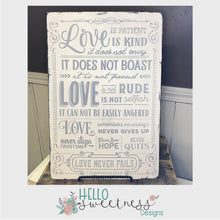 1 Corinthians Sign - Hello Sweetness Designs